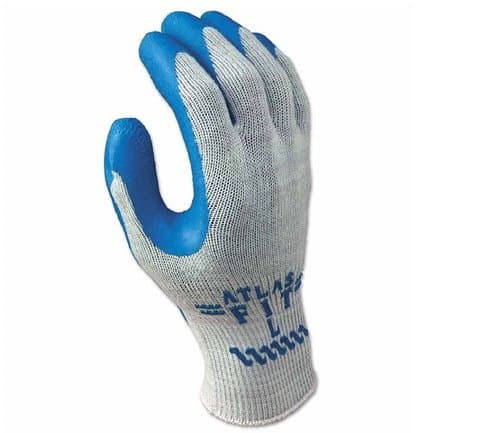 Gray/Blue Medium Atlas Fit 300 Rubber-Coated Gloves