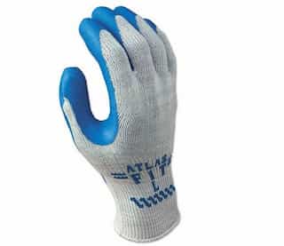 Gray/Blue Medium Atlas Fit 300 Rubber-Coated Gloves