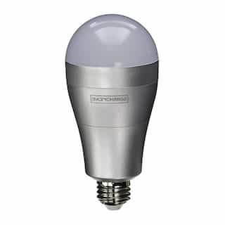 8W Rechargeable Emergency LED Light Bulb, A21, 630 lm, 2700K