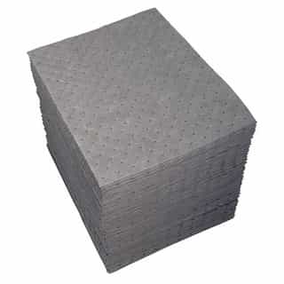 15"X19" 27.5 Gallon Gray Dimpled Universal Sorbent Pads