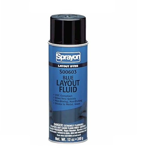 Sprayon 12 oz Aerosol Blue Non-Flaking Layout Fluid Dyes