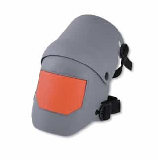 Ultra Flex Knee Pad w/ Elastic Straps & Quick-Strap Clips, Grey/Orange