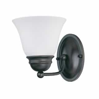 7" 100W Empire Series Vanity Light w/ Frosted White Glass, Mahogany Bronze