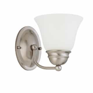 7" 100W Empire Series Vanity Light w/ Frosted White Glass, Brushed Nickel