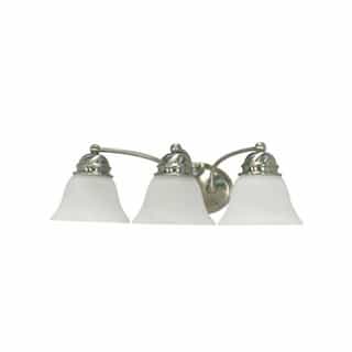 Nuvo 21" 100W Empire Series Vanity Light w/ Alabaster Glass, 3 Lights, Brushed Nickel