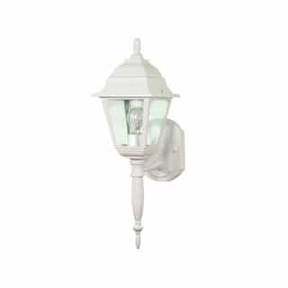 Nuvo 60W Briton Wall Lantern w/ Clear Seed Glass, 1 Light, White