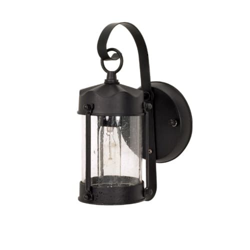 60W Piper Outdoor Wall Fixture w/ Clear Seed Glass, 1 Light, Textured Black