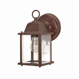 Nuvo 60W Cube Wall Lantern w/ Clear Beveled Glass, Old Bronze