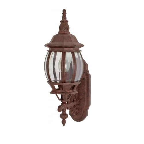 100W Central Park LED Wall Lantern w/ Clear Beveled Glass, 1 Light, Old Bronze