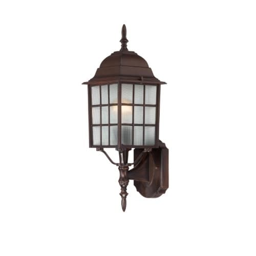 Nuvo 100W 18-in Adams LED Wall Lantern w/ Frosted Glass, 1 Light, Rustic Bronze