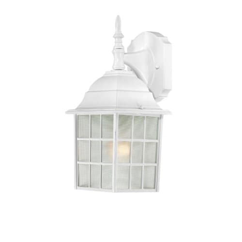 Nuvo 100W 14-in Adams LED Wall Lantern w/ Frosted Glass, 1 Light, White