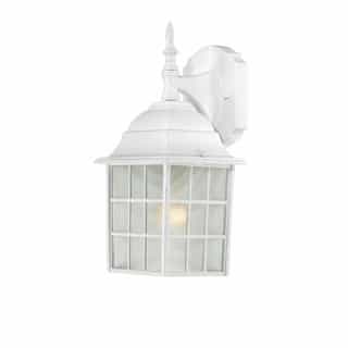 100W Adams LED Wall Lantern w/ Frosted Glass, 1 Light, White, 14-in