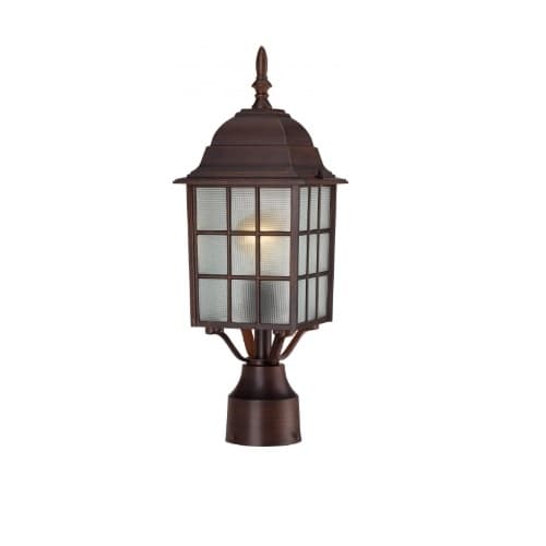 Nuvo 100W Adams Outdoor Post w/ Frosted Glass, Rustic Bronze