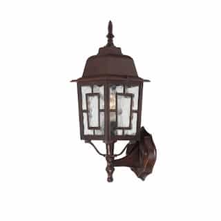 Nuvo 100W 17-in Banyan LED Outdoor Wall Lantern w/ Clear Water Glass, 1 Light, Rustic Bronze