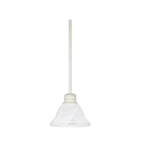 Nuvo 100W Empire Mini Pendant w/ Alabaster Glass, 1 Light, Textured White