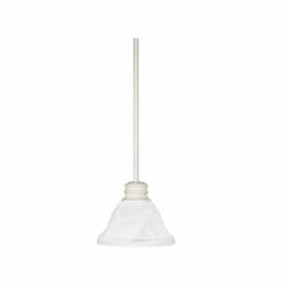 100W Empire Mini Pendant w/ Alabaster Glass, 1 Light, Textured White