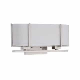 Nuvo 60W Portia Series Wall Sconce w/ Slate Gray Shade, 2 Lights, Brushed Nickel