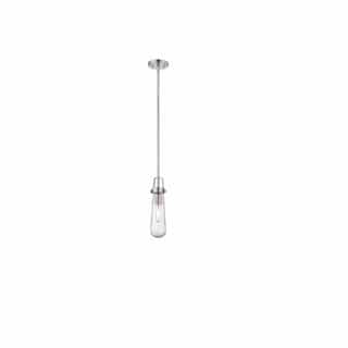 20W Beaker Series Mini Pendant Light w/ Clear Glass, Brushed Nickel
