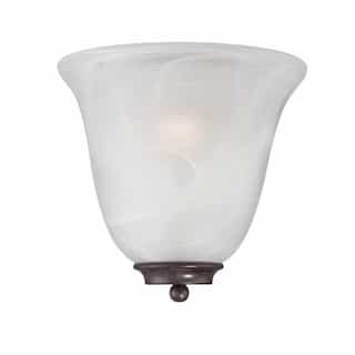 Nuvo 60W Empire LED Wall Sconce w/ Alabaster Glass, 1 Light, Old Bronze