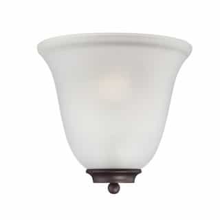60W Empire LED Wall Sconce w/Frosted Glass, 1 Light, Mahogany Bronze