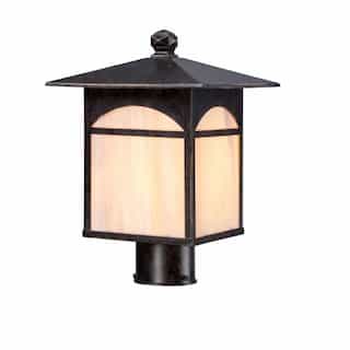 Nuvo 100W Canyon Series Post Light w/ Honey Stained Glass, Umber Bronze