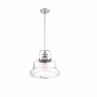 Nuvo 100W Basel Series Pendant Light w/ Clear Glass, Polished Nickel