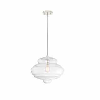 Nuvo 100W Storrier Series Pendant Light w/ Clear Glass, Polished Nickel