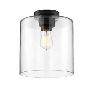Nuvo 100W Chantecleer Series Semi Flush Ceiling Light w/ Clear Glass, Matte Black