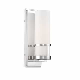 Nuvo 100W Caryle Series Vanity Light, Etched Opal Glass, Polished Nickel