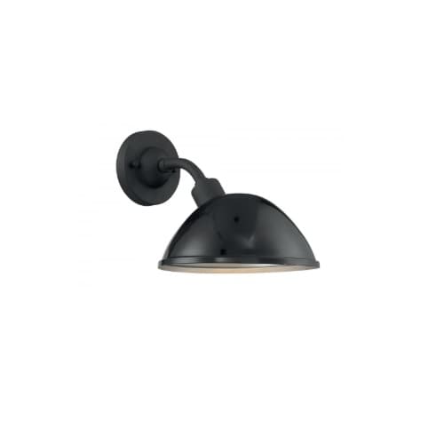 60W South Street Series Small Wall Sconce, Black & Silver