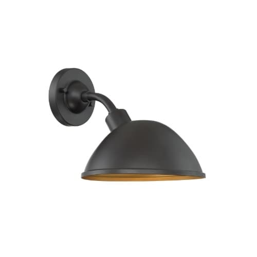 60W South Street Series Small Wall Sconce, Dark Bronze & Gold