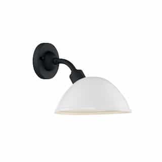 Nuvo 60W South Street Series Small Wall Sconce, Gloss White & Textured Black