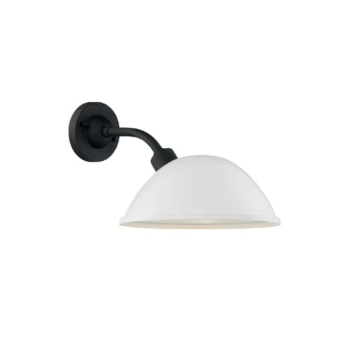 Nuvo 60W South Street Series Wall Sconce, White & Black