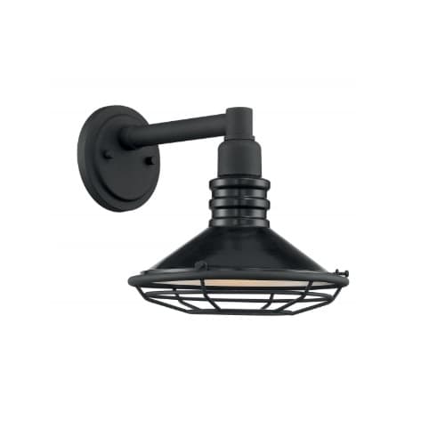 Nuvo 60W Blue Harbor Series Wall Sconce, Black & Silver