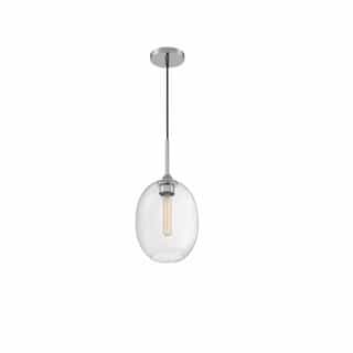 Nuvo 60W Aria Series Pendant Light w/ Seeded Glass, Polished Nickel
