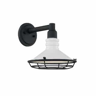 Nuvo 60W Blue Harbor Series Wall Sconce, White & Black