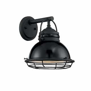 60W Upton Series Wall Sconce, Black & Silver
