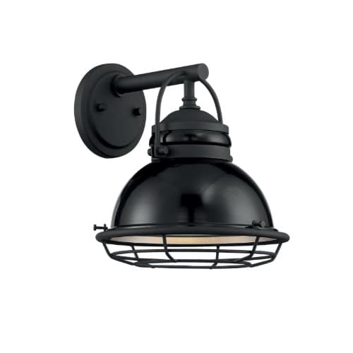 Nuvo 60W Upton Series Wall Sconce, Black & Silver