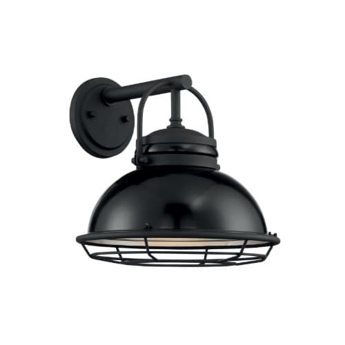 Nuvo 60W Upton Series Wall Sconce, Black & Silver