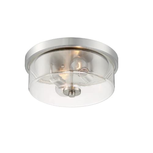 Nuvo 60W Sommerset Series Flush Mount Ceiling Light w/ Clear Glass, Brushed Nickel