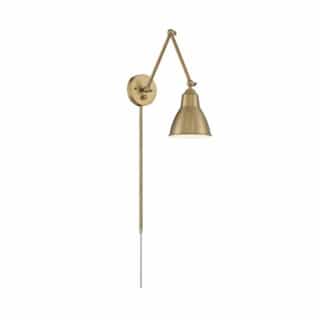 Nuvo 120V Fulton Swing Arm Lamp w/ Switch, E26, Burnished Brass