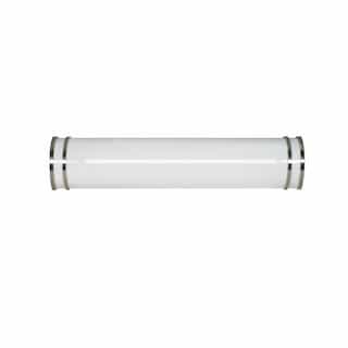 Nuvo 25" 26W LED Vanity Light w/ Acrylic Lens, Dimmable, 2080 lm, 3000K, Brushed Nickel