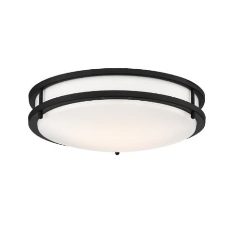 Nuvo 13" 25W LED Flush Mount Ceiling Light, Dimmable, 2000 lm, 3000K, Black