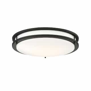 Nuvo 17" 25W LED Flush Mount Ceiling Light, Dimmable, 2125 lm, 3000K, Black