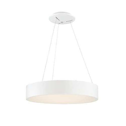 Nuvo 18" 20W LED Pendant Light, Dimmable, 1300 lm, 3000K, White
