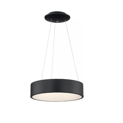 Nuvo 18" 20W LED Pendant Light, Dimmable, 1300 lm, 3000K, Black