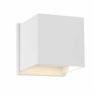 Nuvo 5W LED Square Wall Sconce, Dimmable, 240 lm, 3000K, White