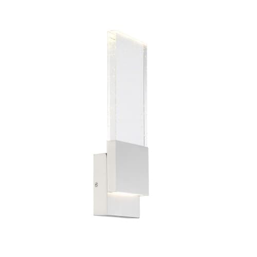 13W LED Ellusion Series Large Wall Sconce w/ Seeded Glass, Dim, 700 lm, 3000K, Nickel