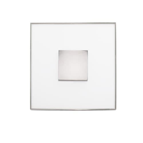 Nuvo 13" 26W LED Square Flush Mount Ceiling Light, Dimmable, 1600 lm, 3000K, Polished Nickel