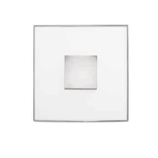 Nuvo 13" 26W LED Square Flush Mount Ceiling Light, Dimmable, 1600 lm, 3000K, Polished Nickel